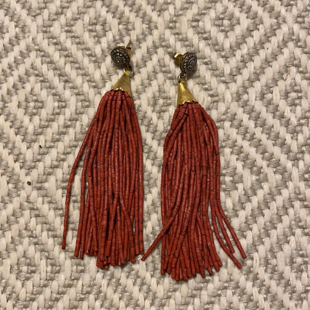 Goldenstrand Beaded Tassel Earrings